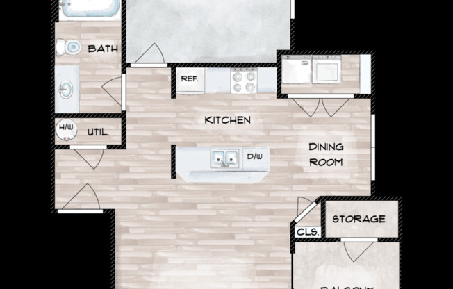1 bed, 1 bath, 714 sqft, $1,650