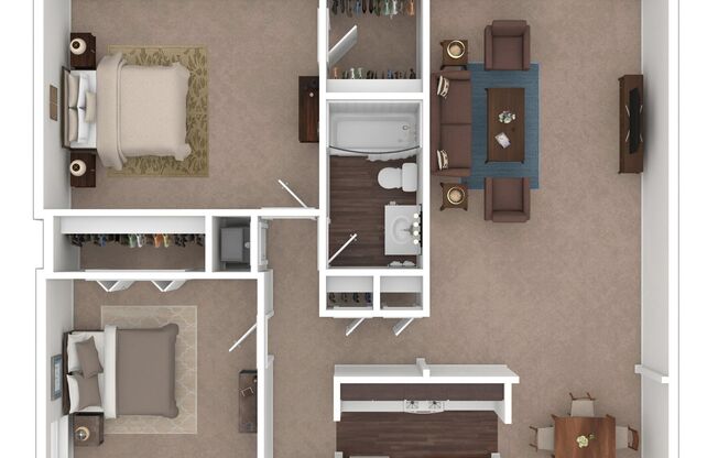 2 beds, 1 bath, 1,050 sqft, $1,049