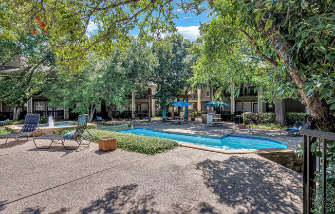 Poolside Sundeck at The Willows on Rosemeade, Dallas, Texas 75287