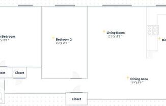 2 beds, 1 bath, 932 sqft, $5,292, Unit 1F