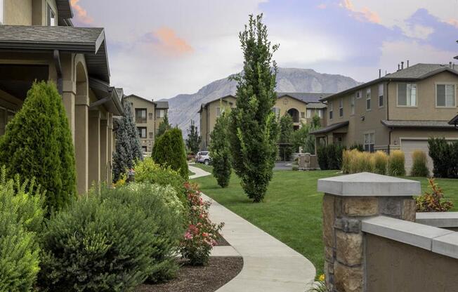 Courtyard With Green Space at Four Seasons Apartments & Townhomes, Utah, 84341