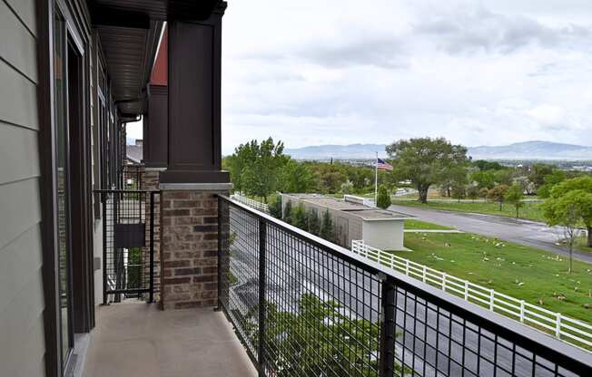 a balcony with a view