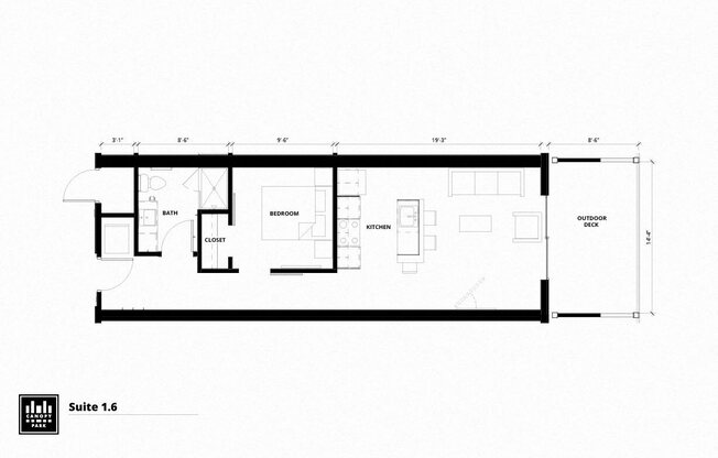 1 bed, 1 bath, 688 sqft, $1,455