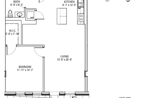 1 bed, 1 bath, 713 sqft, $3,175, Unit 3833-209