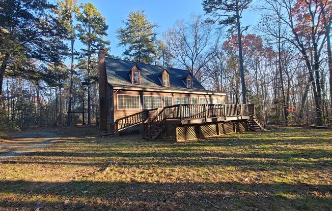 # bedroom home nestled in the woods