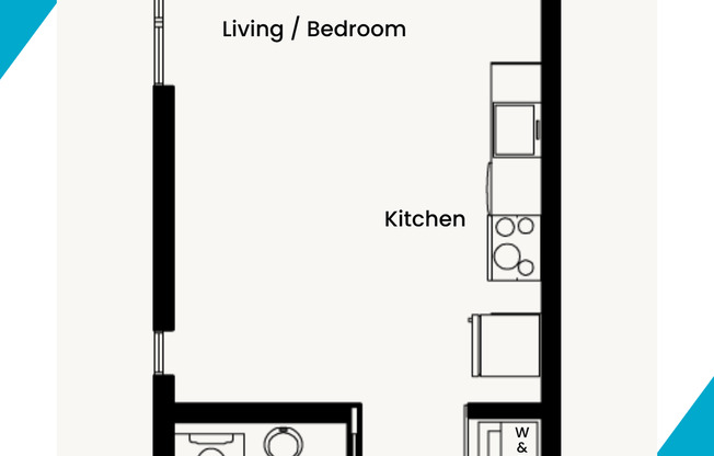 Studio, 1 bath, 407 sqft, $1,525, Unit 609