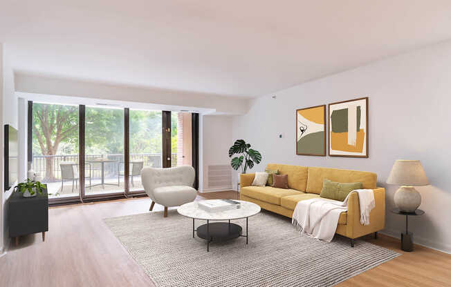 Living Room with Hard Surface Flooring