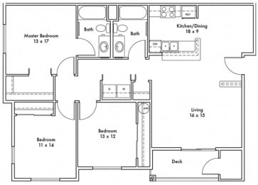 3 beds, 2 baths, 1,207 sqft, $2,192