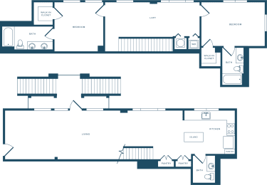 2 beds, 2.5 baths, 1,853 sqft, $3,641