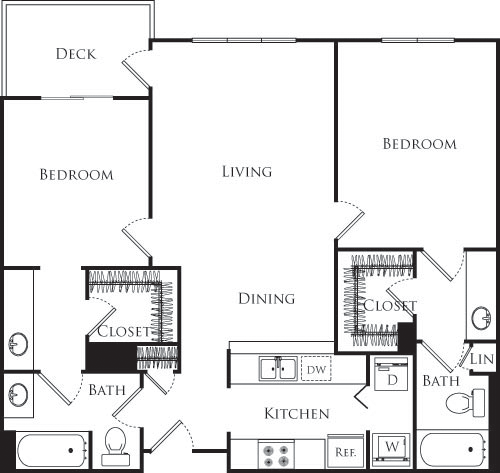2 beds, 2 baths, 1,002 sqft, $3,645, Unit 404