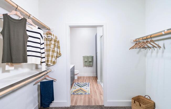 Maximize your space at Modera Garden Oaks with our thoughtfully designed built-in storage and shelving, keeping your home organized and stylish without compromising on style.