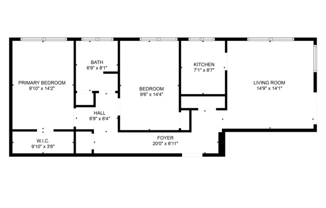 2 beds, 1 bath, 800 sqft, $1,345, Unit Apt 3