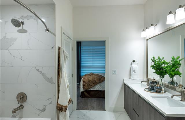 White Bathroom at Kinley West LA, Los Angeles, California