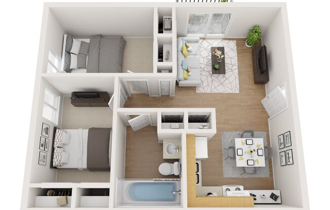 2 beds, 1 bath, 900 sqft, $1,285