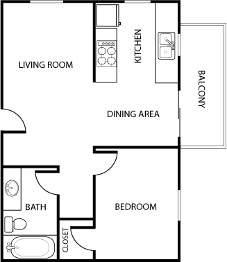 1 bed, 1 bath, 648 sqft, $1,695, Unit 02