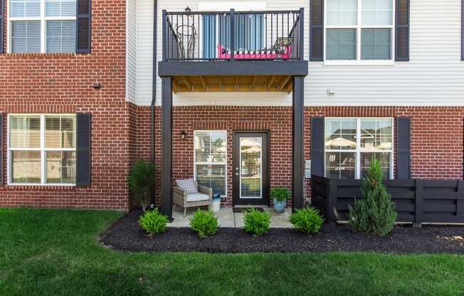 patio area outside of apartment