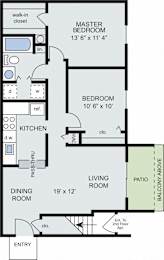 2 beds, 1 bath, 852 sqft, $1,506