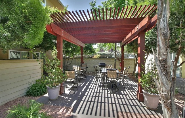 Shaded Outdoor Courtyard Area With Grill at Aviana, Mountain View, 94040