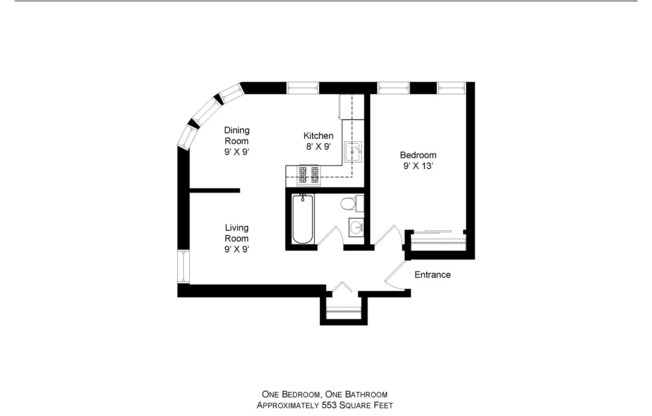 1 bed, 1 bath, 575 sqft, $1,475, Unit 204