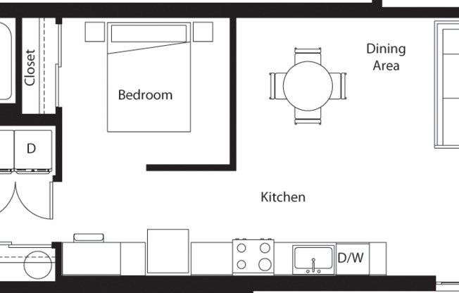 1 bed, 1 bath, 558 sqft, $1,775, Unit 410