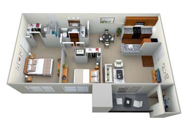 2 beds, 1 bath, 844 sqft, $1,690