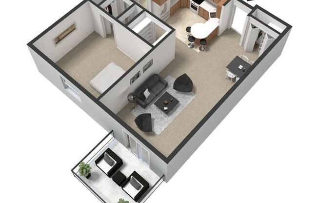 1 bed, 1 bath, 756 sqft, $1,025, Unit B-106