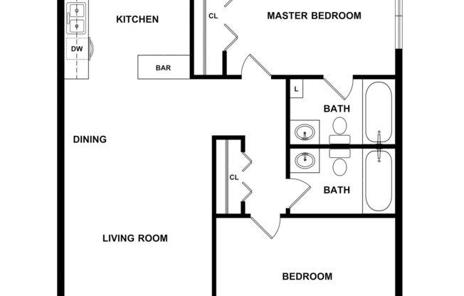 2 beds, 2 baths, 845 sqft, $1,475