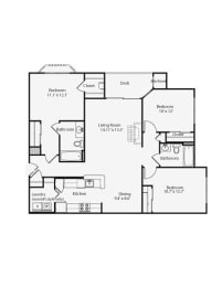3 beds, 2 baths, 1,334 sqft, $4,538