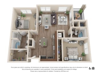 2 beds, 2 baths, 1,113 sqft, $2,257