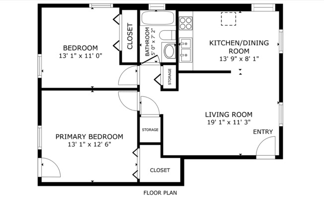 2 beds, 1 bath, 880 sqft, $1,025, Unit 4203 - APT 4