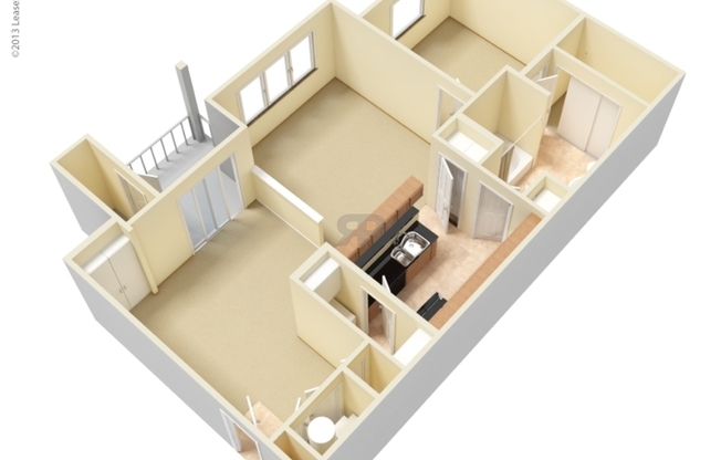 1 bed, 1 bath, 843 sqft, $1,326