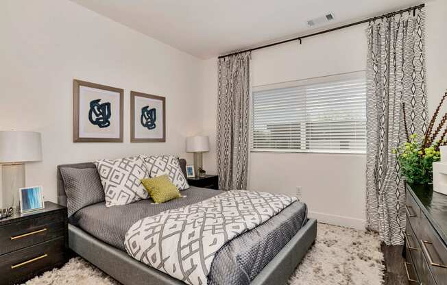 Bedroom at West Line Flats Apartments in Lakewood, CO