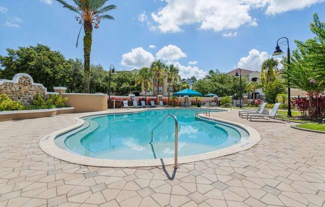 swimming pool at Grandeville on Saxon apartments in Orange City, Florida