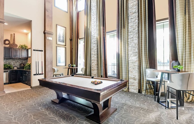 Yorktown Crossing apartments social lounge with billiards