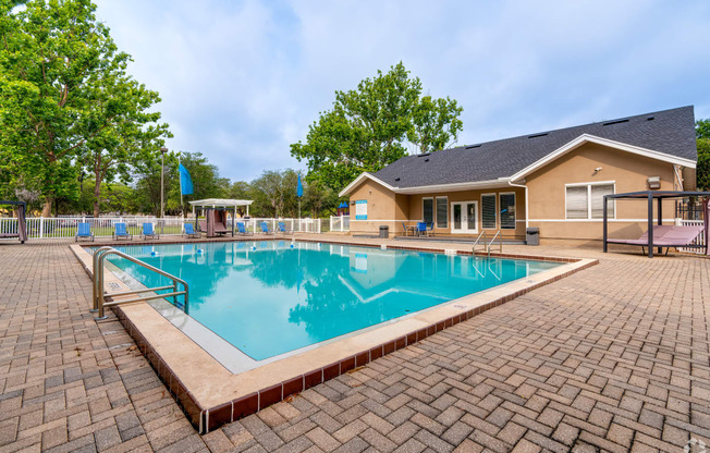 our resort style swimming pool is in front of our house