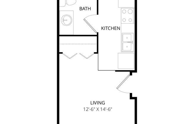 Studio, 1 bath, 337 sqft, $1,442, Unit A108