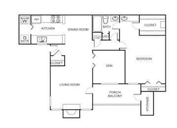 1 bed, 1 bath, 970 sqft, $1,005