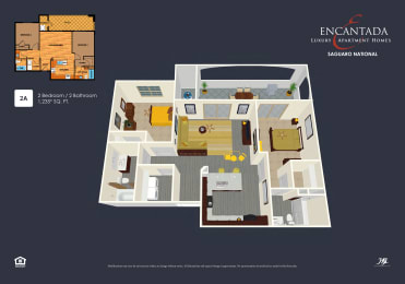 2 beds, 2 baths, 1,235 sqft, $1,684
