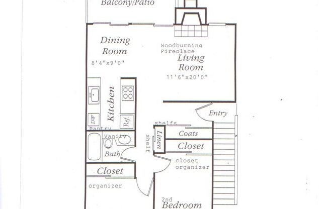 2 beds, 1 bath, 900 sqft, $1,550, Unit 1206