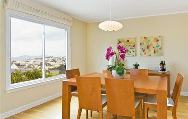Ashbury Heights: Bright, Remodeled & Unfurnished Top Floor Condo w/ Sweeping Views, Garden & Compact Parking