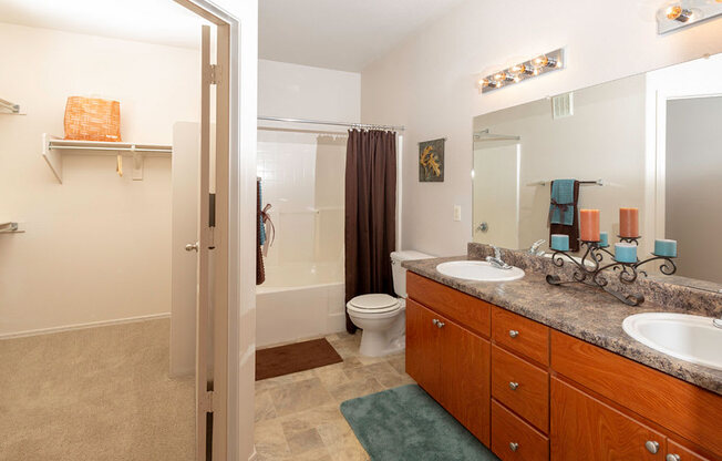 Custom Look Bathroom at Canyon Ridge Apartments, Surprise, AZ, 85378