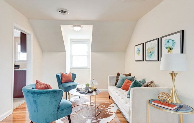 Living Room at Kensington Place Apartments