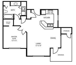 1 bed, 1 bath, 735 sqft, $1,737