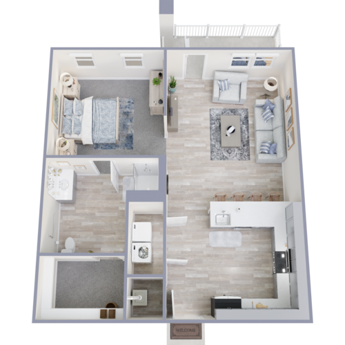 Studio, 1 bath, 646 sqft, $1,375