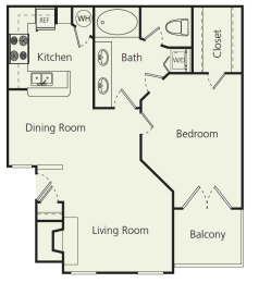 1 bed, 1 bath, 826 sqft, $1,175