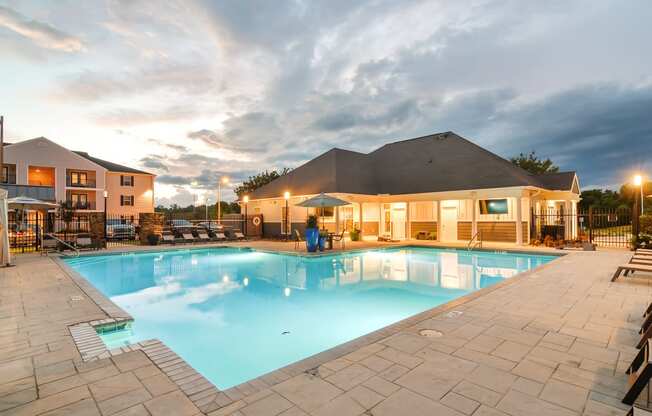 the swimming pool at our apartments at Avalon Apartment Homes, Starkville, Mississippi, 39759