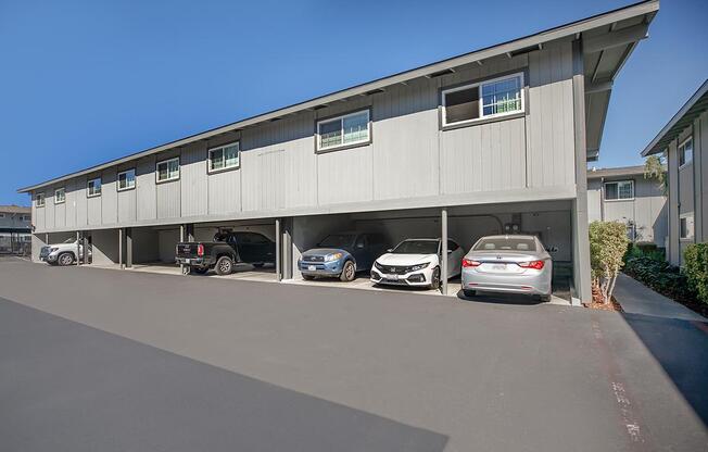 a car parked on the side of a building