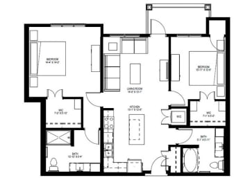 2 beds, 2 baths, 1,131 sqft, $1,691