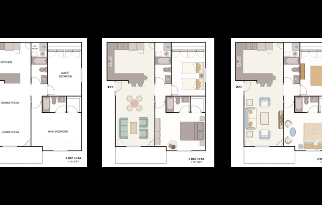 2 beds, 2 baths, 1,150 sqft, $1,349