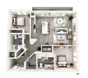 2 beds, 2 baths, 1,193 sqft, $2,390